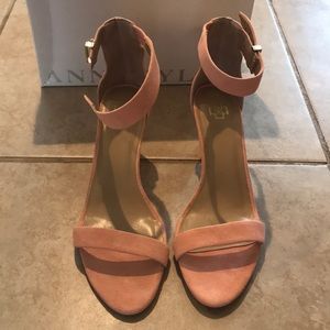 Ann Taylor Alaina Suede Ankle Strap Sandals, 8M